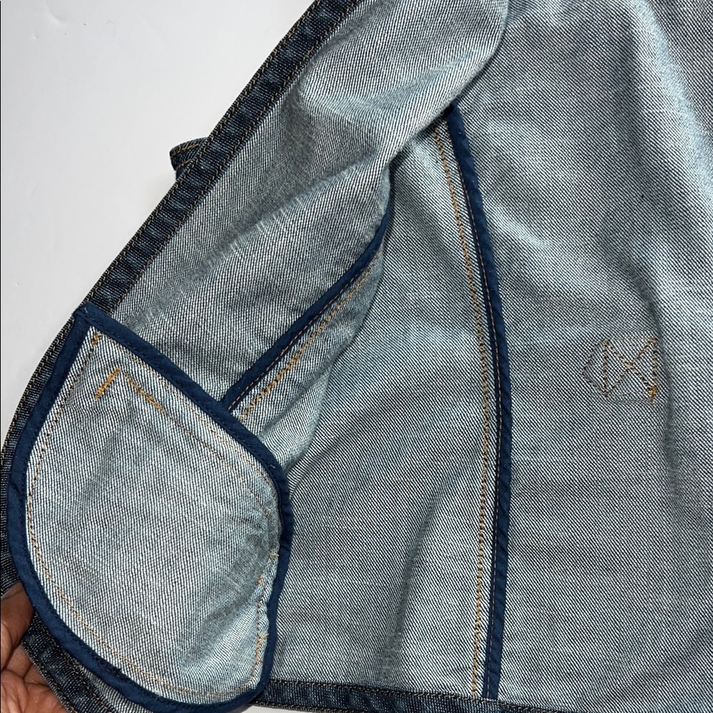 Chico's Platinum Dark Denim Vest size 2 - Picture 6 of 9